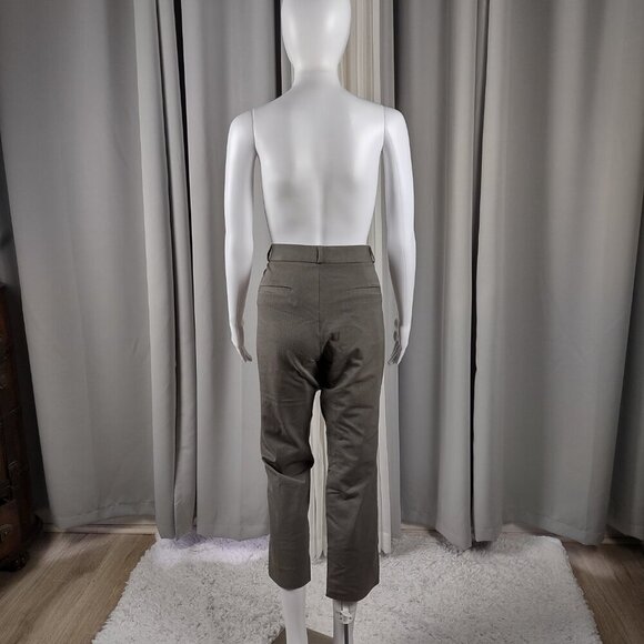 Banana Republic Sloan Gray Stretch Dress Pants Size 12P Flat Front Ankle Slacks - Picture 4 of 12